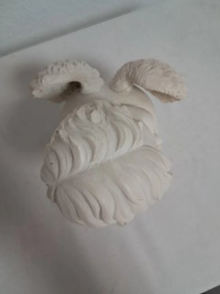 Figura Ángel Querubín Marmolita Blanco