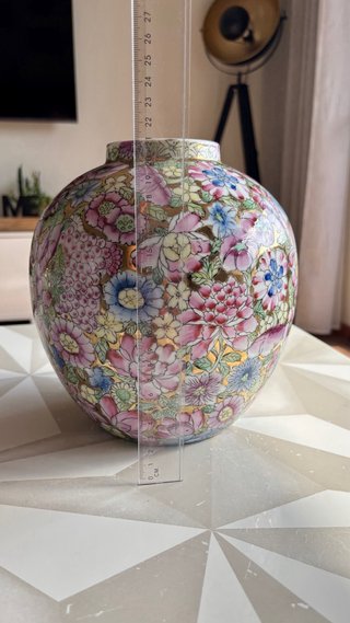 Jarro em Porcelana de Macau Millefleurs – Pintado