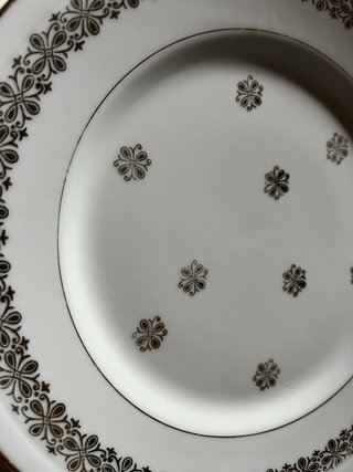 Piatto Limoges bianco e oro