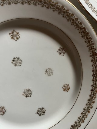 Piatto Limoges bianco e oro