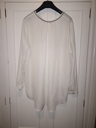 blusa blanca manga larga