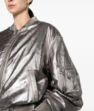 Chaqueta Bomber Piel Metalizada IRO Paris