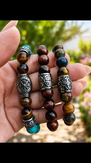 Bracciali da uomo con ciondoli argentati