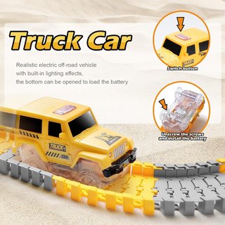 NUEVO Pista Coches 264 Piezas Glow in the Dark