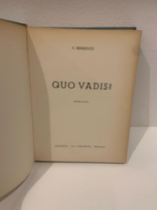 Libro Quo Vadis? Ed. La Sorgente anni’50