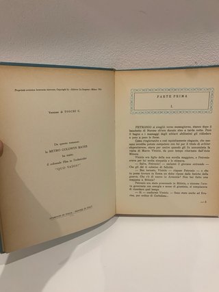 Libro Quo Vadis? Ed. La Sorgente anni’50