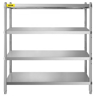Estante de Almacenamiento, Estantería de Acero Inoxidable de 4 Niveles, Unidad de Estantería de Almacenamiento, Estante de Almacenamiento Pesado de 70.9 x 17.7 x 59.1 Pulgadas, Capacidad Total de ...