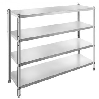 Estante de Almacenamiento, Estantería de Acero Inoxidable de 4 Niveles, Unidad de Estantería de Almacenamiento, Estante de Almacenamiento Pesado de 70.9 x 17.7 x 59.1 Pulgadas, Capacidad Total de ...
