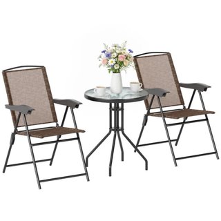 Conjunto de jardín mesa y 2 sillas
