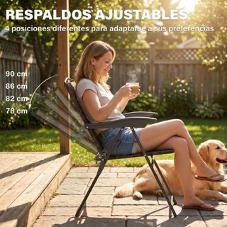 Conjunto de jardín mesa y 2 sillas