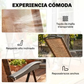 Conjunto de jardín mesa y 2 sillas