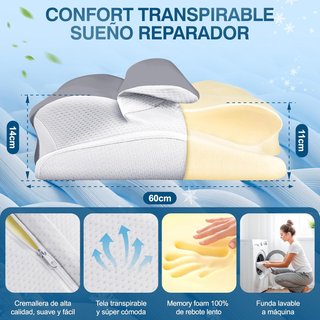 SIN ABRIR Almohada Cervicales y Cuello Espuma