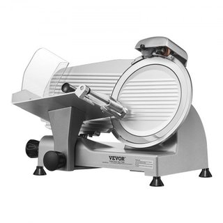 Cortadora de Carne, Cortadora de Alimentos Eléctrica de 340W con Cuchilla de Acero Inoxidable SUS420 de 25.4 cm y Piedra de Afilado Incorporada, Grosor Ajustable de 0-0.6 pulgadas para Uso Comerci...