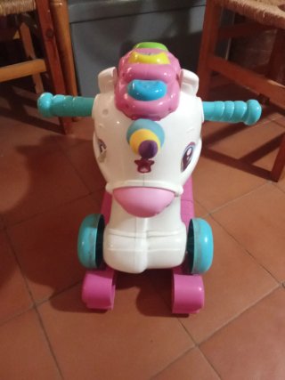 Correpasillos Unicornio Balancín Rosa