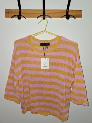 JERSEY PUNTO RAYAS ROSA Y AMARILLO ZARA
