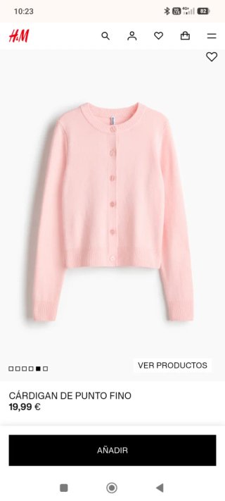 Chaqueta punto H&M rosa Talla L
