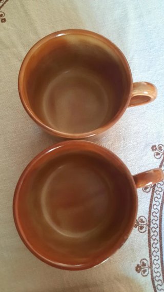 Coppia tazzoni colazione grandi decorati
