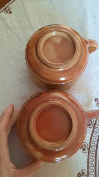 Coppia tazzoni colazione grandi decorati