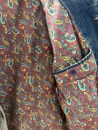 Chaqueta Vaquera Vintage Estampado Paisley