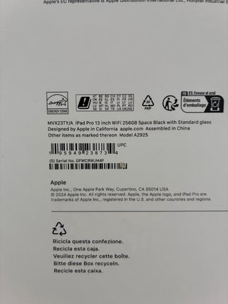 Ipad Pro 13 2025 M4 256 GB