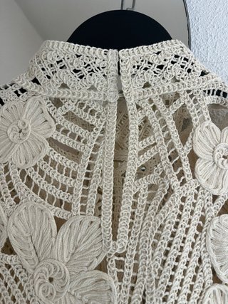 Top Crochet Zara Flores BeigeT/M
