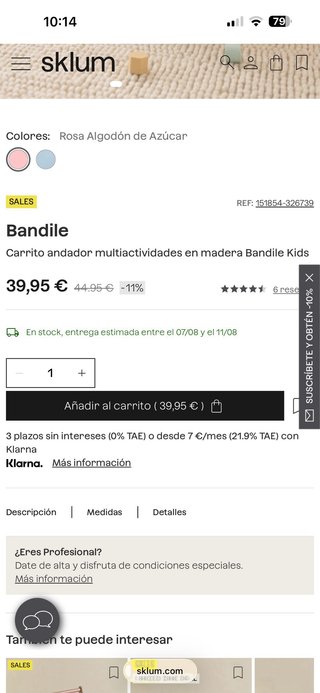 Andador madera infantil SKLUM