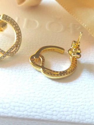 Pendientes Infinito Dorados con Circonitas
