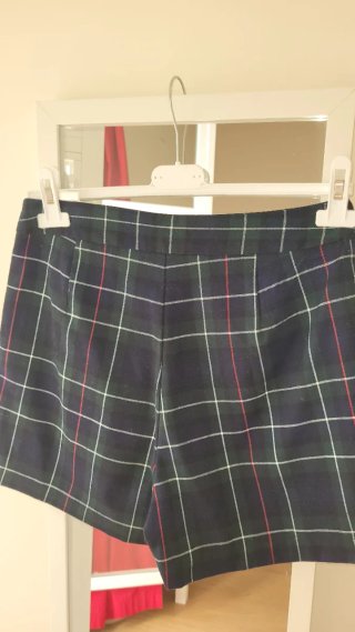 Falda pantalón cuadros azul y verde