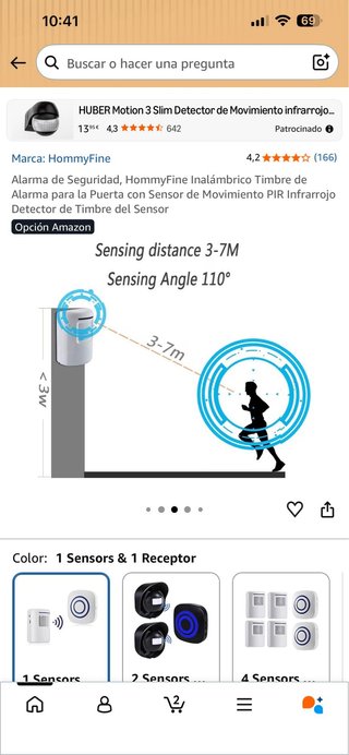 Timbre Inalámbrico HommyFine con Sensor PIR