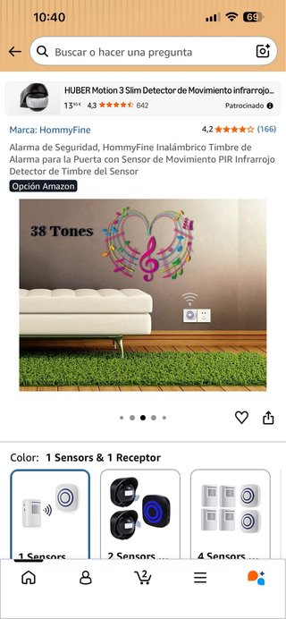 Timbre Inalámbrico HommyFine con Sensor PIR