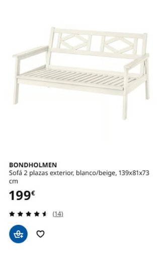 Banco de jardín Ikea gris