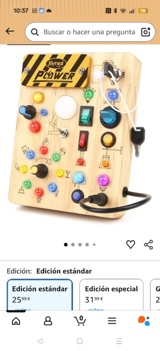 Tablero Montessori 10 Interruptores y 19 Leds.