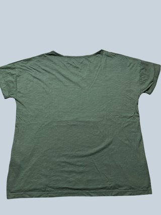 T-shirt Kappa Scollo V Verde Taglia L