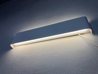 Lampada parete metallo bianco bi-emissione