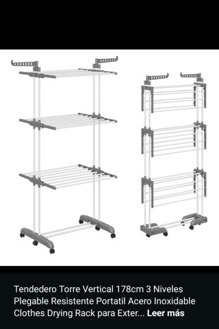 Tendedero Torre Vertical 178cm 3 Niveles
