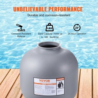 Filtro a sabbia da 22 pollici, flusso fino a 55 GPM, sistema di filtrazione per piscina fuori terra con valvola multi-porta a 7 vie, funzioni di filtraggio, lavaggio a controcorrente...