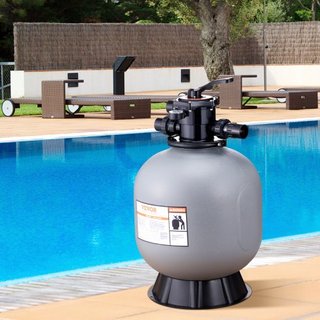 Filtro a sabbia da 22 pollici, flusso fino a 55 GPM, sistema di filtrazione per piscina fuori terra con valvola multi-porta a 7 vie, funzioni di filtraggio, lavaggio a controcorrente...