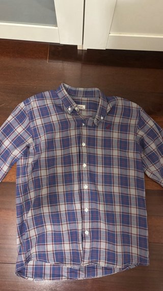 Camisa de cuadros La Hormiga azul y gris. Talla 14