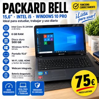 Packard Bell 15,6 Intel i5 Windows 10 Pro