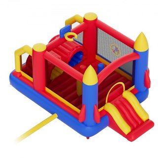 Castillo Inflable, Trampolín de Juego de Alta Calidad para Exterior, Saltador con Ventilador, Tobogán y Bolsa de Almacenamiento, Castillo Saltarín Familiar para el Jardín, para Niños de 3 a 8 Años...