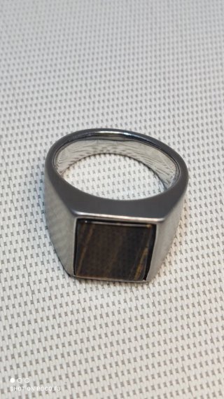 Anillo Acero inoxidable Ojo de Tigre.