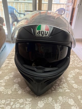 Casco Integral Moto AGV Gris Talla M/L
