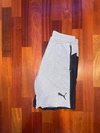 Pantalón Corto Puma Gris y Negro