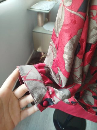 Conjunto de fiesta rojo floral