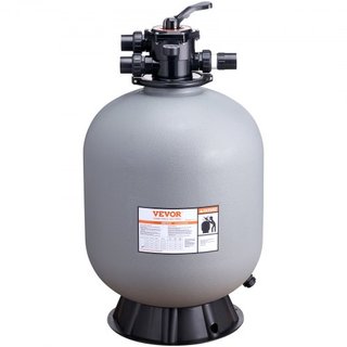 Filtro a sabbia, 24 pollici, portata fino a 65 GPM, sistema di filtraggio a sabbia per piscina fuori terra con valvola multiporta a 7 vie, funzioni di filtraggio, Cont Wash