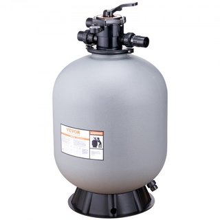 Filtro a sabbia, 24 pollici, portata fino a 65 GPM, sistema di filtraggio a sabbia per piscina fuori terra con valvola multiporta a 7 vie, funzioni di filtraggio, Cont Wash