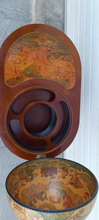 Globo Bar Vintage Madera y Cristal