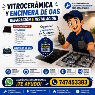 Vitrocerámica y Encimera de Gas