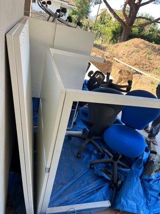 Silla de oficina/escritorio negra y azul