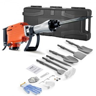 Martillo Demoledor Rompedor de Concreto 2200W Martillo Eléctrico 6 Puntas
